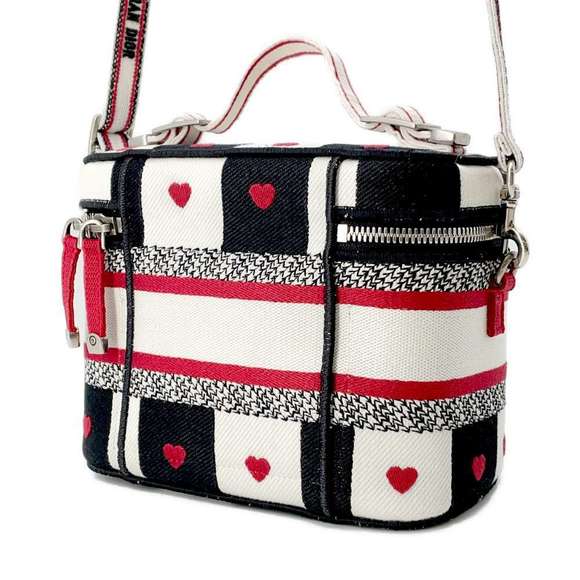Dior Vanity White Bag Heart 2WAY Amour Shoulder Black Christian - Picture 1 of 11